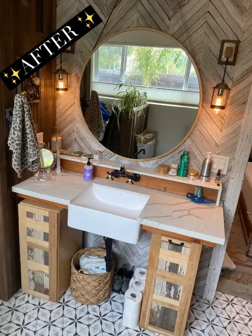 Organized bathroom vanity